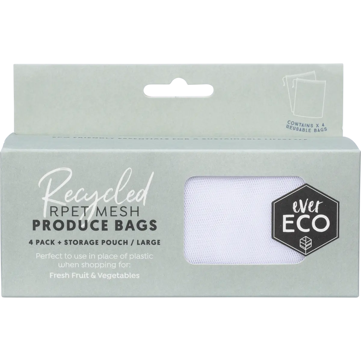 Ever Eco Reusable Produce Bags Recycled Polyester Mesh — front pack image (UHP)