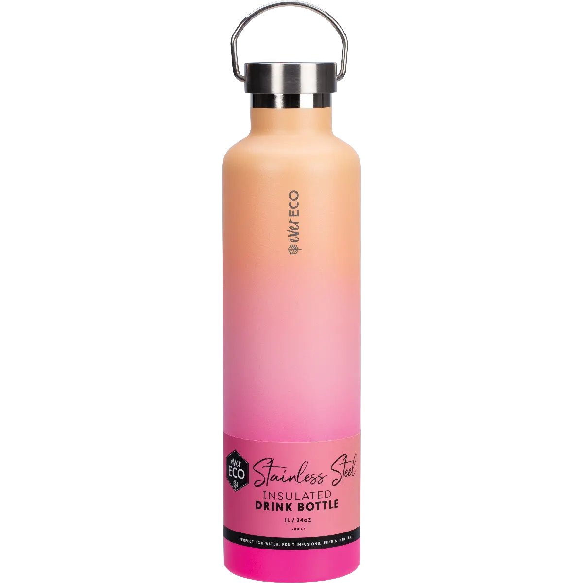 Ever Eco Insulated Stainless Steel Bottle 1L — front pack image (UHP)