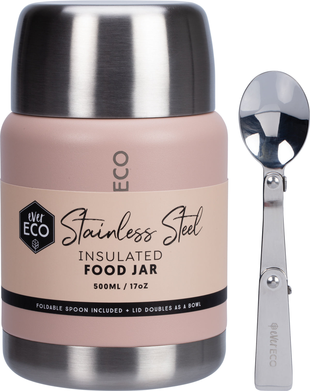Ever Eco Rose Insulated Food Jar styled lifestyle image