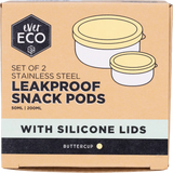 Ever Eco Ever Eco Stainless Steel Leakproof Snack Pods Buttercup 2pk supplier product photograph 3