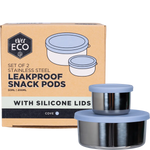 Ever Eco Stainless Steel Leakproof Snack Pods Cove 2pk