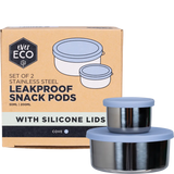 Ever Eco Stainless Steel Leakproof Snack Pods Cove 2pk