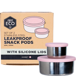 Ever Eco Stainless Steel Leakproof Snack Pods Sorbet 2pk