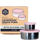 Ever Eco Stainless Steel Leakproof Snack Pods Sorbet 2pk