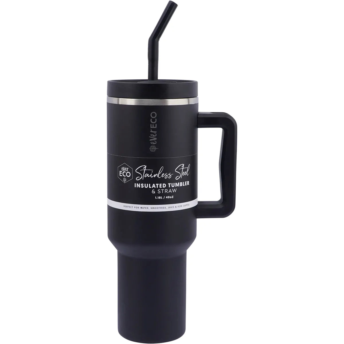 Ever Eco Insulated Tumbler w/ Handle & Straw 1.18L