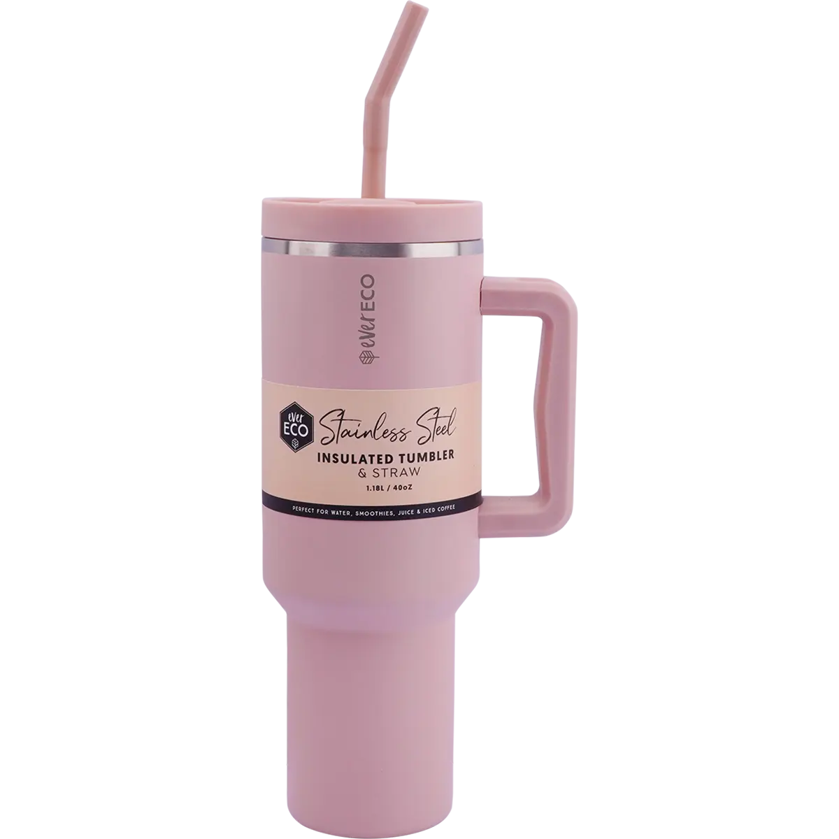 Ever Eco Insulated Tumbler w/ Handle & Straw 1.18L — official UHP product image 3