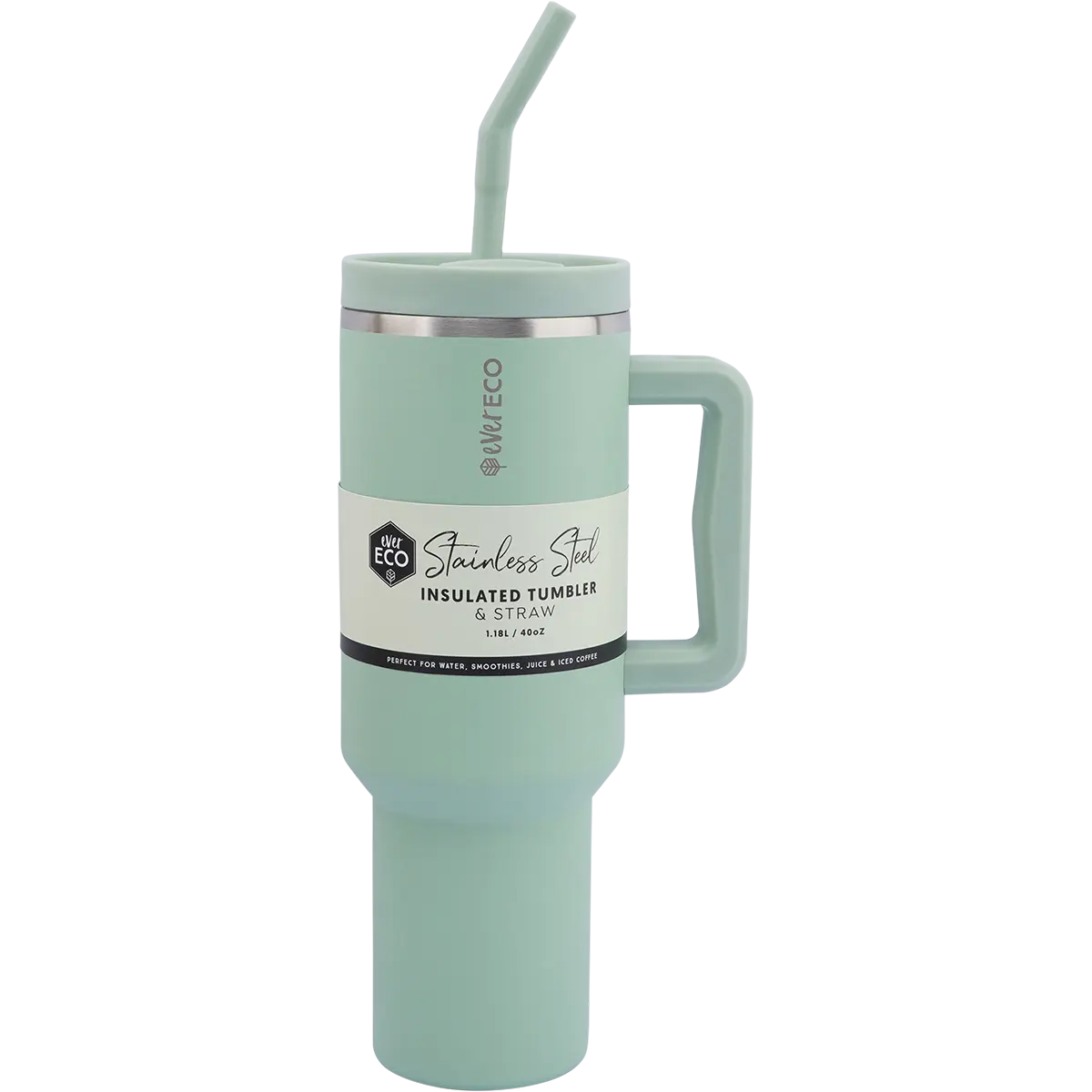 Ever Eco Insulated Tumbler w/ Handle & Straw 1.18L — official UHP product image 4