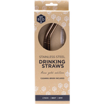 Ever Eco Stainless Steel Straws Bent Rose Gold 2pk