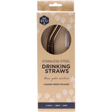 Ever Eco Stainless Steel Straws Bent Rose Gold 2pk