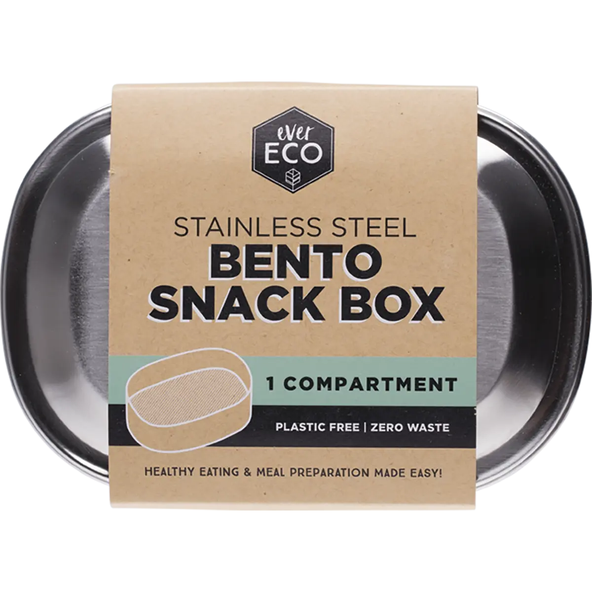 Ever Eco Stainless Steel Bento Snack Box — front pack image (UHP)