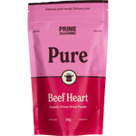 Prime Seasoning Organic Pure Freeze Dried Beef Heart Powder 100g — front pack image (UHP)