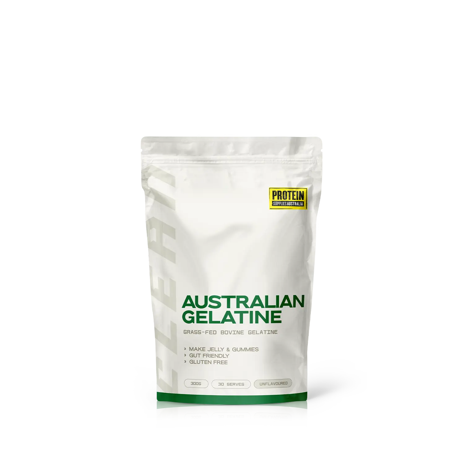 Protein Supplies Australia Australian Gelatine Unflavoured 300g — front product image
