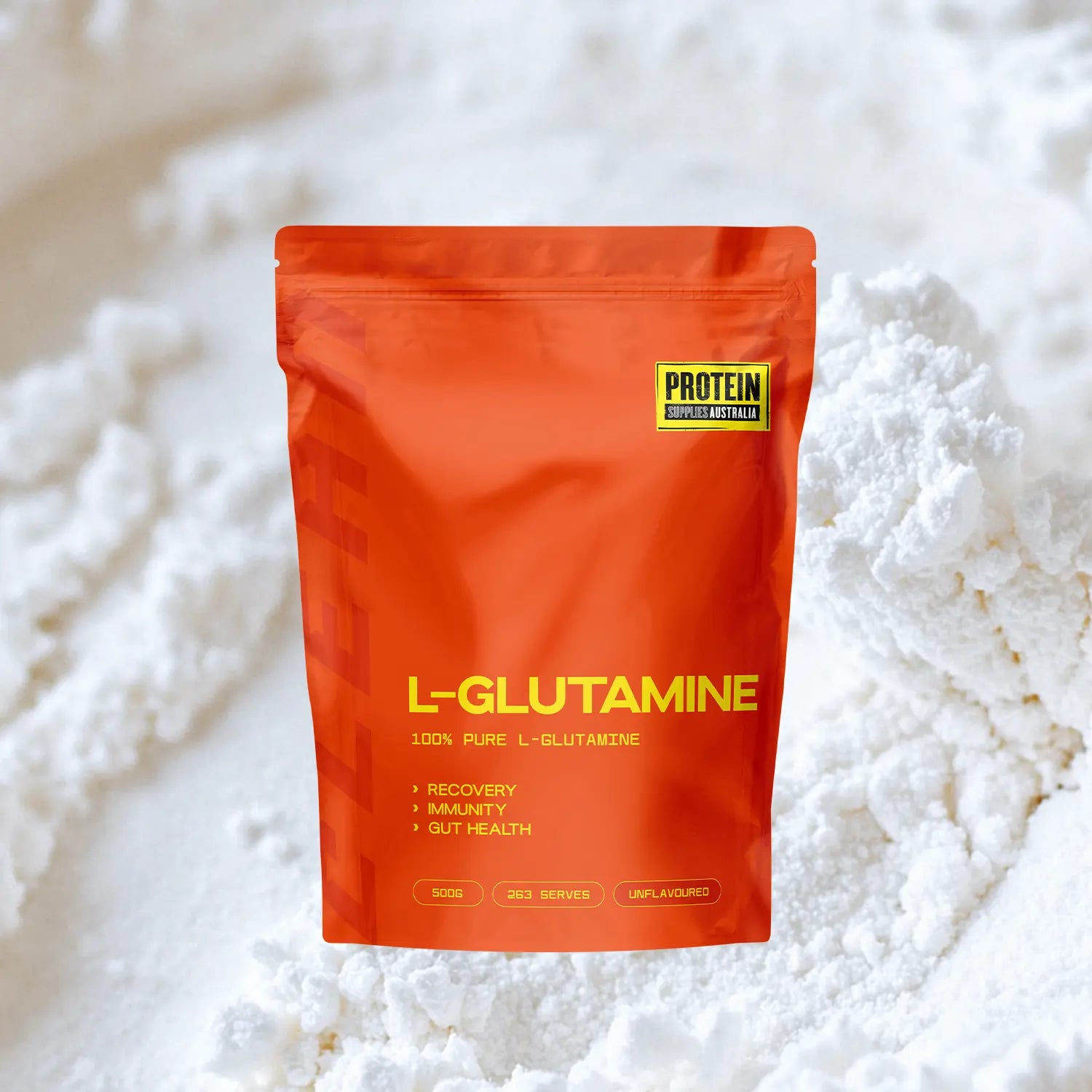 Protein Supplies Australia L-Glutamine (Plant-Based) Pure — Protein Supplies Australia L-Glutamine — official PSA styled product image