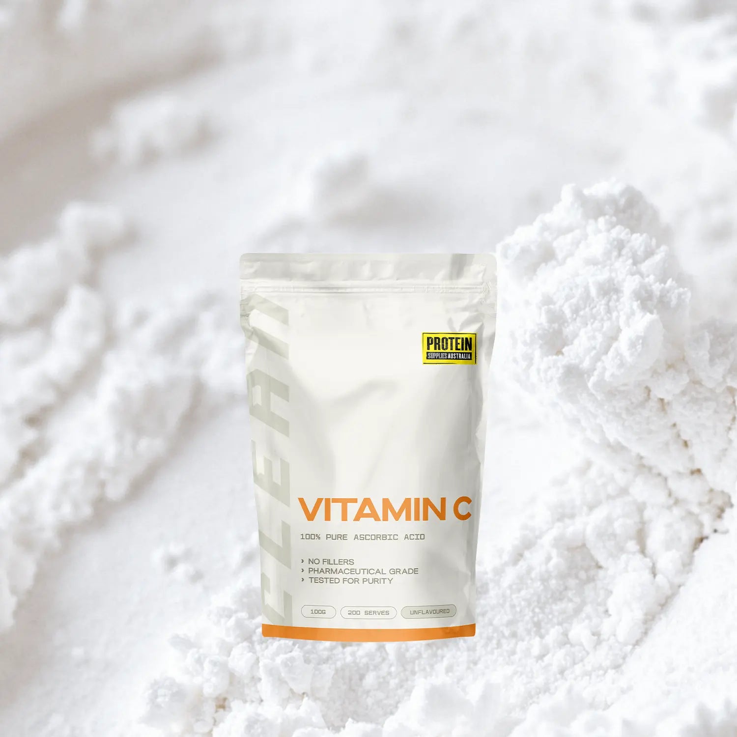 Protein Supplies Australia Vitamin C Unflavoured 100g — official styled product image