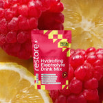 Protein Supplies Australia Restore Electrolyte Drink Mix Raspberry Lemonade 240g — official styled product image