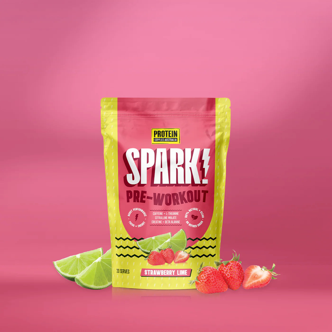Protein Supplies Australia Spark Pre Workout Strawberry Lime 250g Protein Supplies Aust.