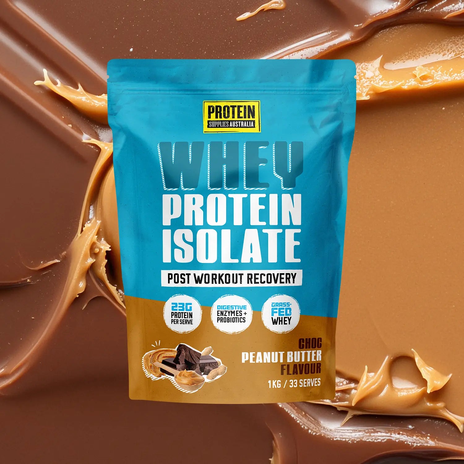 Protein Supplies Australia WPI Whey Protein Isolate Choc Peanut Butter product image 3