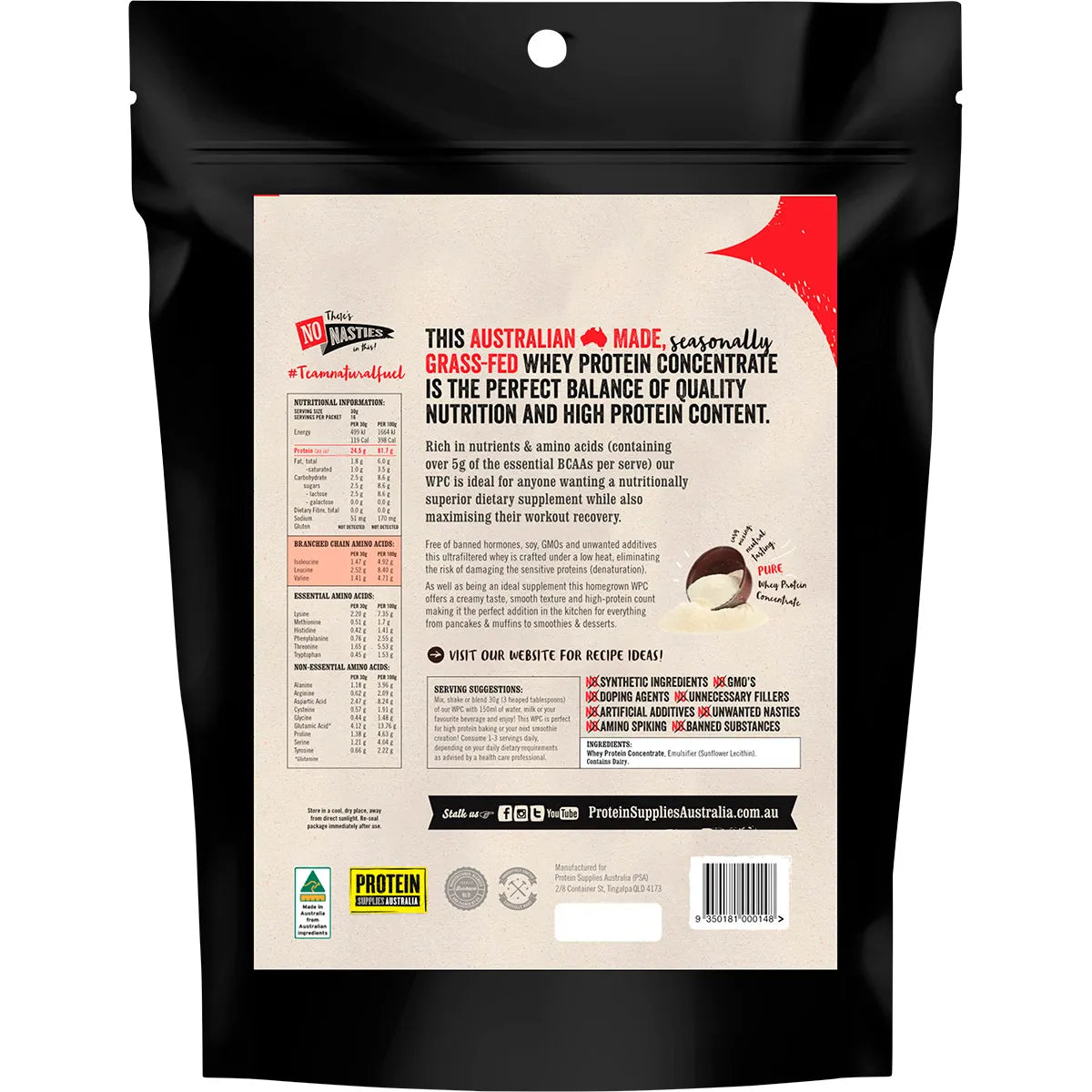 Protein Supplies Aust. Wpc (Whey Protein Concentrate) Pure