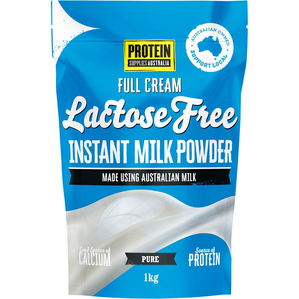 Protein Supplies Aust. Whole Milk Powder Lactose Free 1Kg