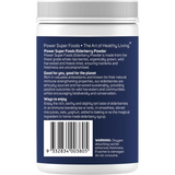Power Super Foods Elderberry Powder Certified Organic 120g — back of pack and product information