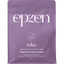 Epzen Magnesium Bath Crystals Relax 900g — front pack image (UHP)