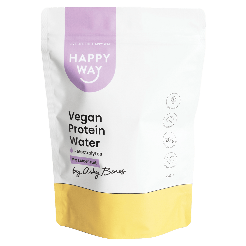 Happy Way Ashy Bines Vegan Protein Water Passionfruit 420g