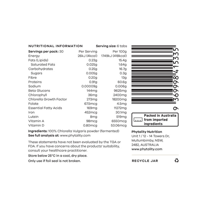 Phytality Fermented Chlorella