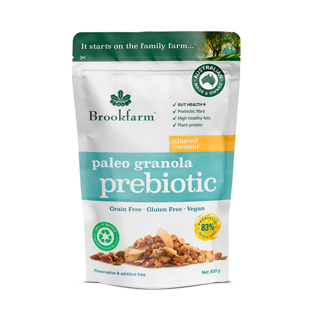 (CLEARANCE!) Brookfarm Prebiotic Paleo Granola Almond Coconut 300gms