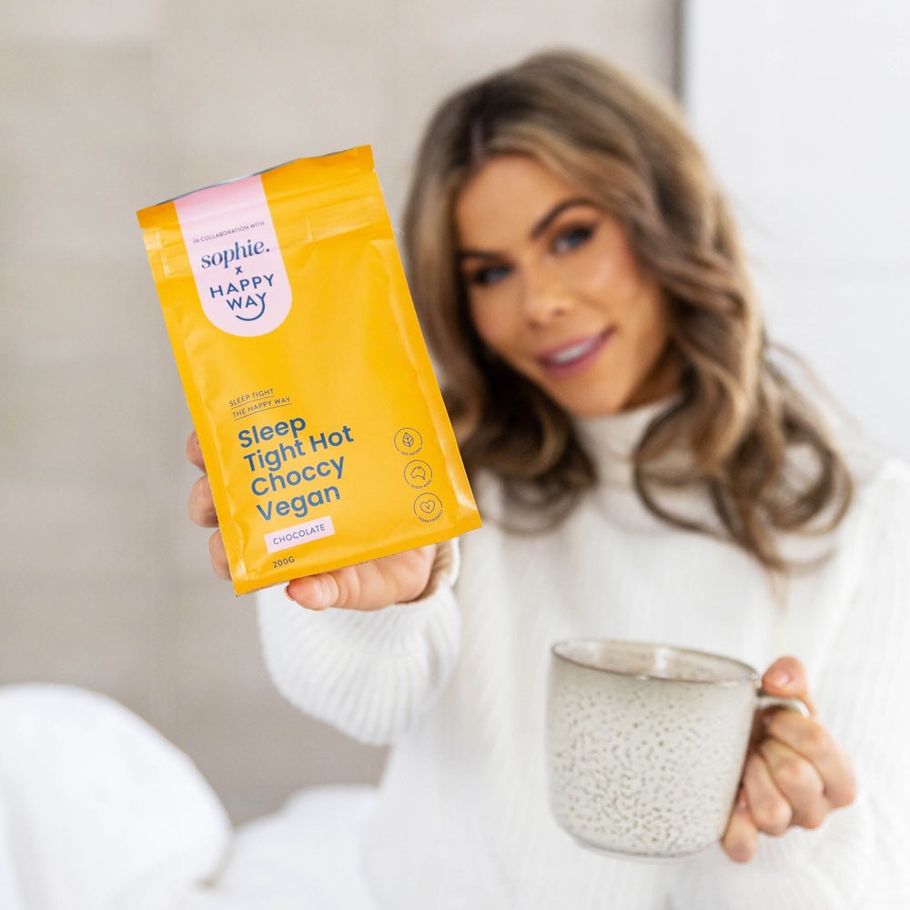 (CLEARANCE BB 16/12/24) Happy Way Sophie's Sleep Tight Hot Choccy Vegan 200g