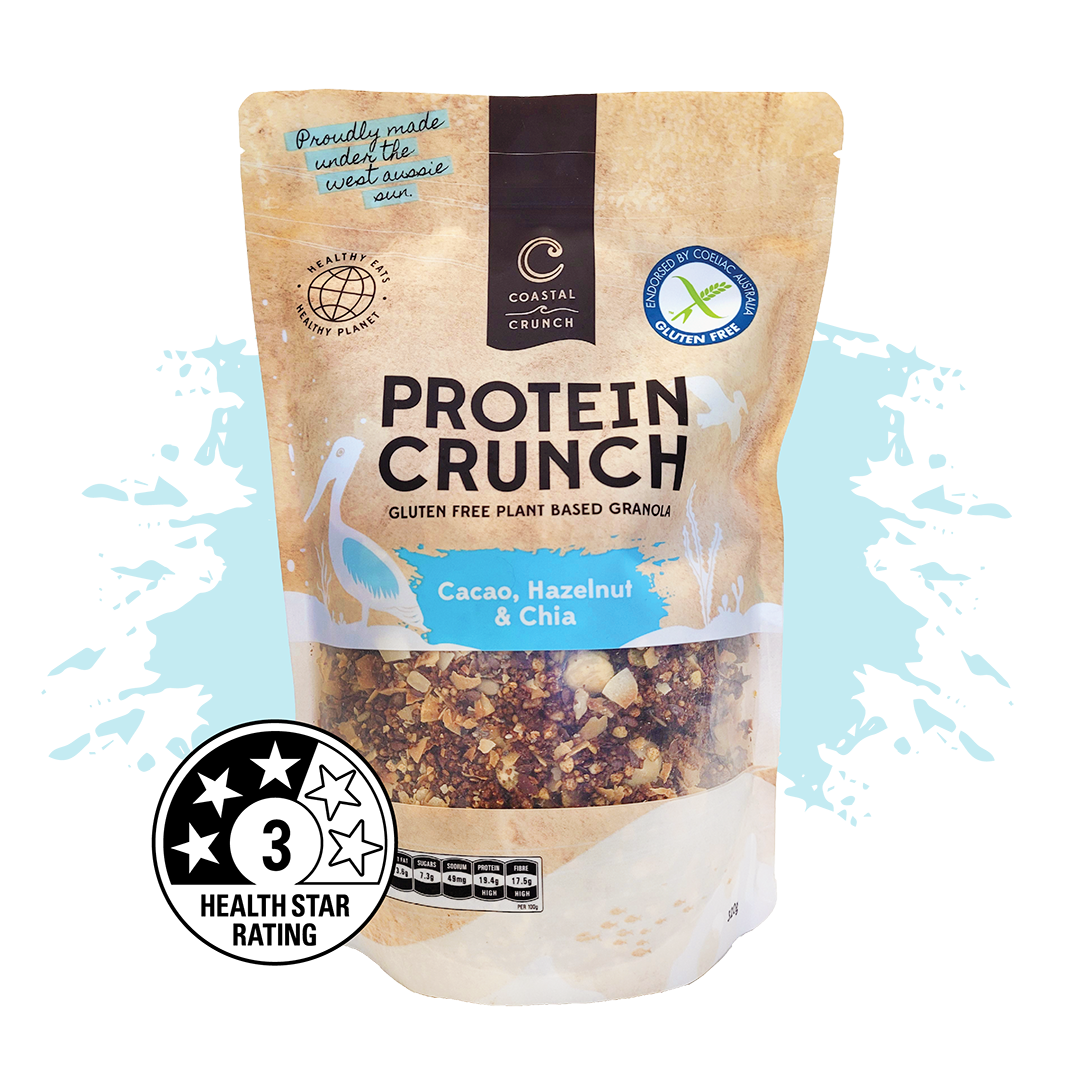 (CLEARANCE) Coastal Crunch Protein Crunch Granola Cacao, Hazelnut & Chia 320g