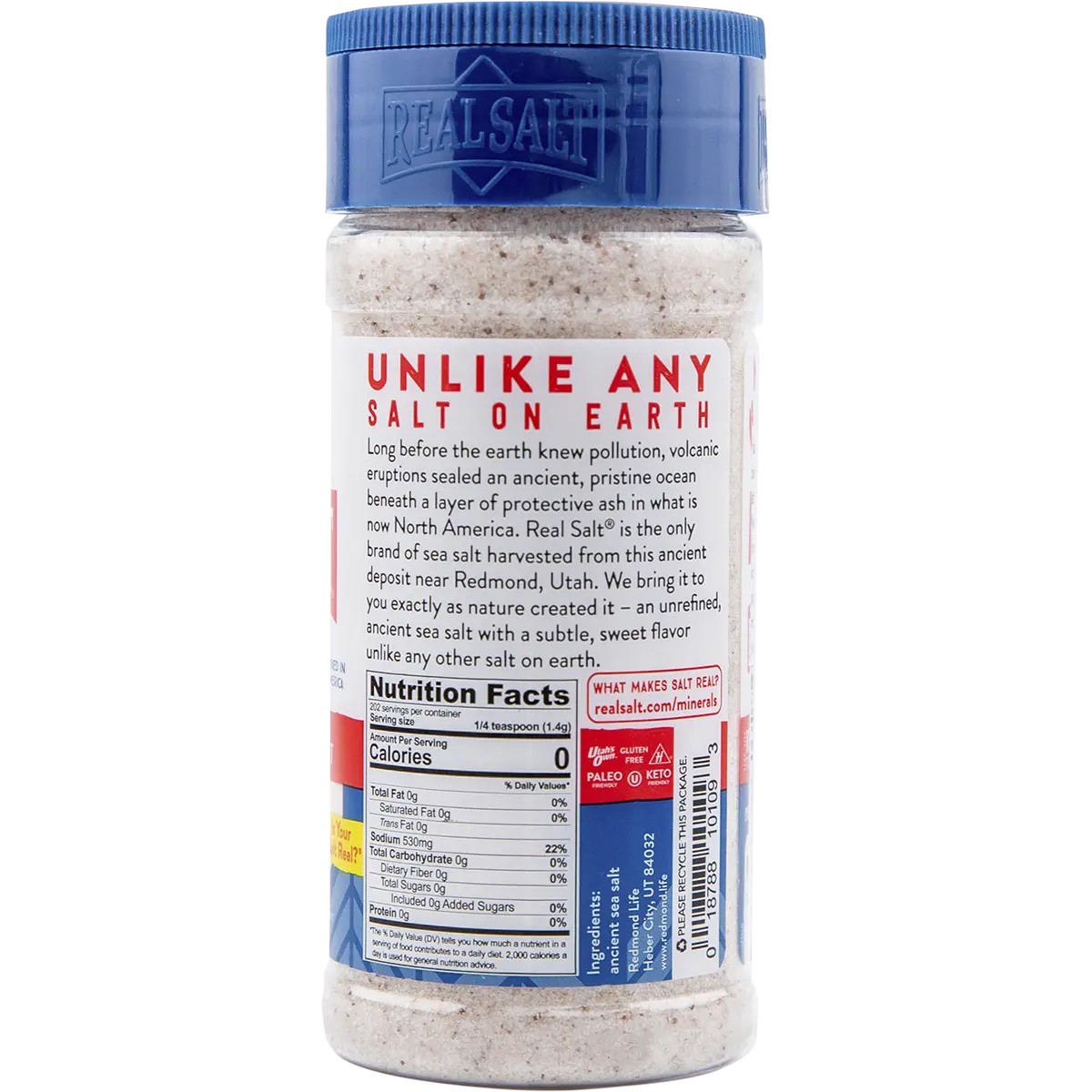 Redmond Real Salt - Ancient Sea Salt Fine — back pack image (UHP)