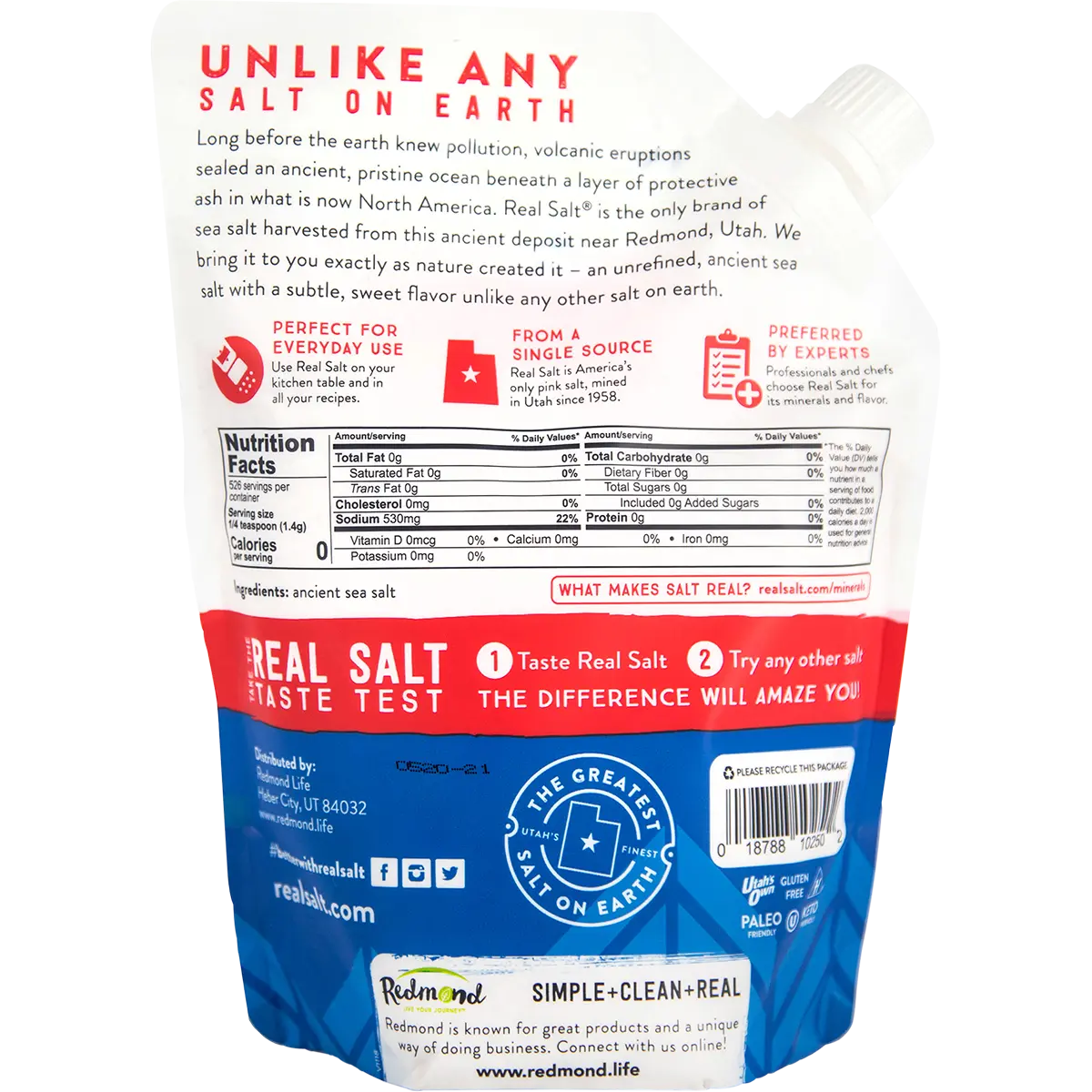 Redmond Real Salt - Ancient Sea Salt Fine — back pack image (UHP)