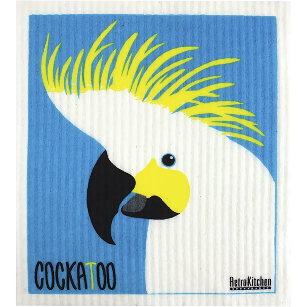 Retrokitchen 100% Compostable Sponge Cloth Cockatoo
