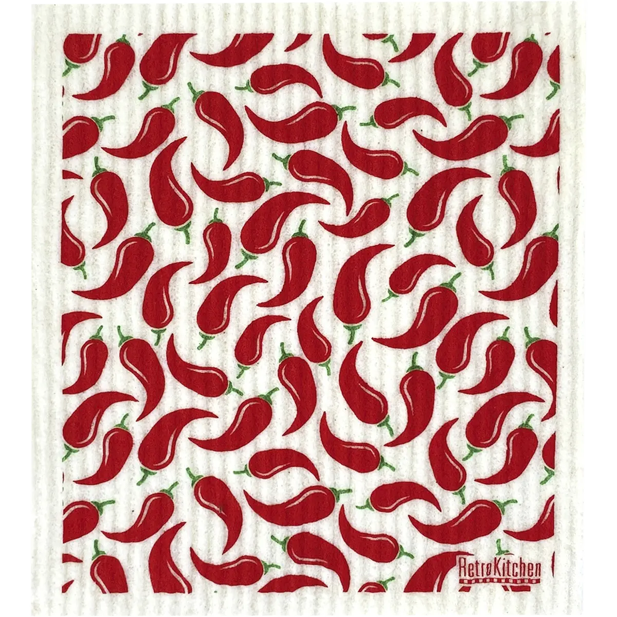 Retrokitchen 100% Compostable Sponge Cloth Chillies
