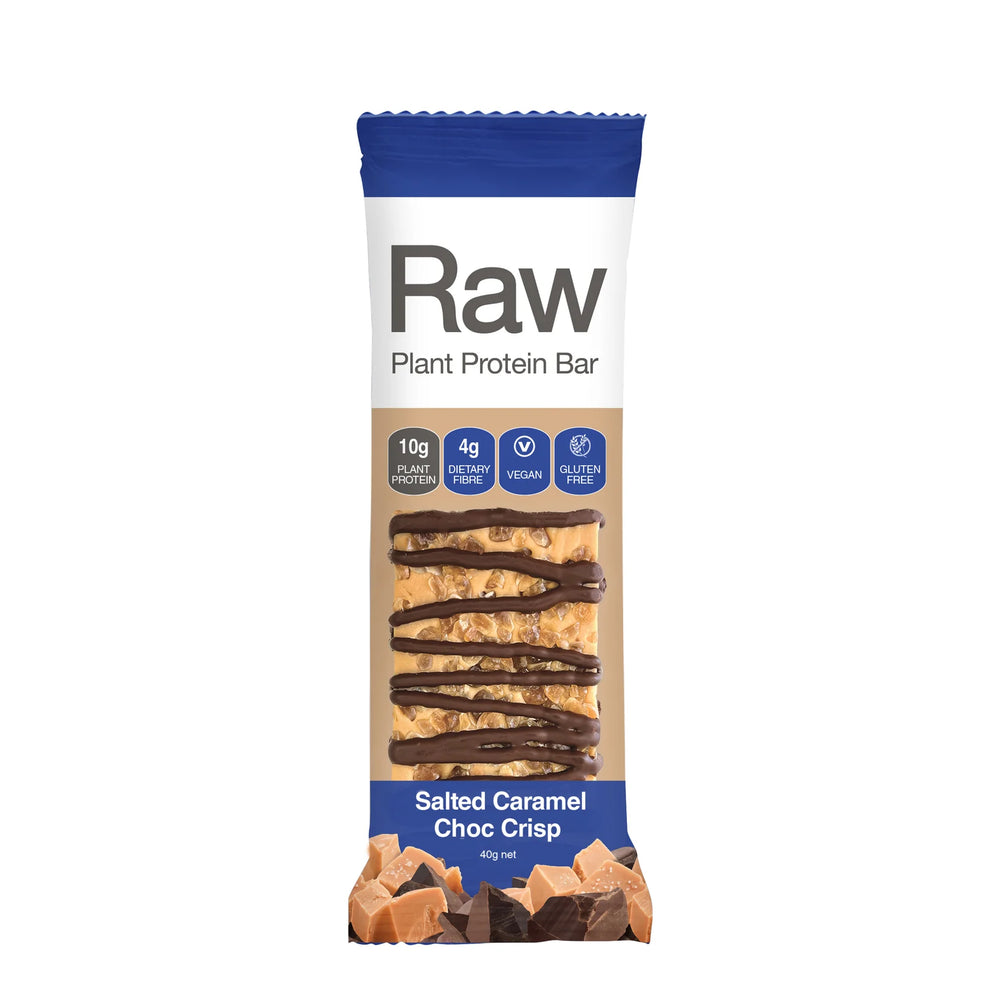 Amazonia Raw Protein Bar Salted Caramel Choc Crisp 10 x 40g