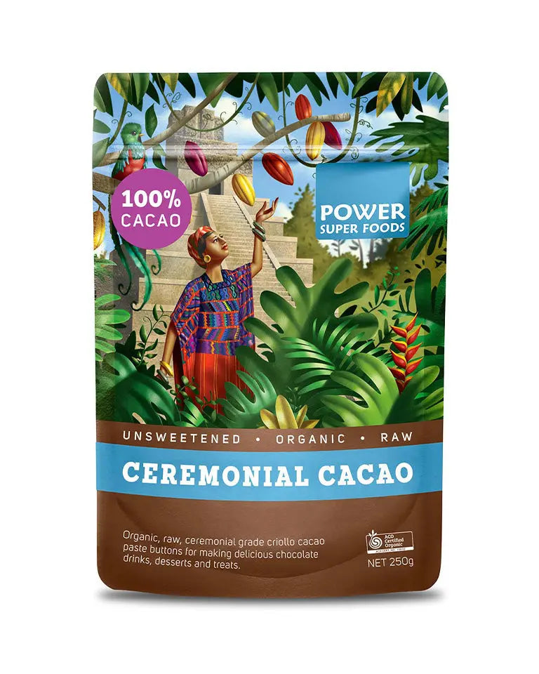 Power Super Foods Cacao Paste Buttons Raw