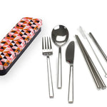 RetroKitchen Carry Your Cutlery - Stainless Steel Cutlery Set Geometric