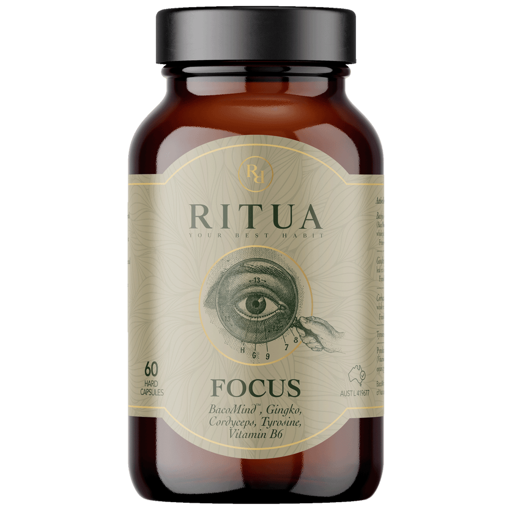 FOCUS BacoMind Ginko Cordyceps Tyrosine B6 by Ritua (60 caps)