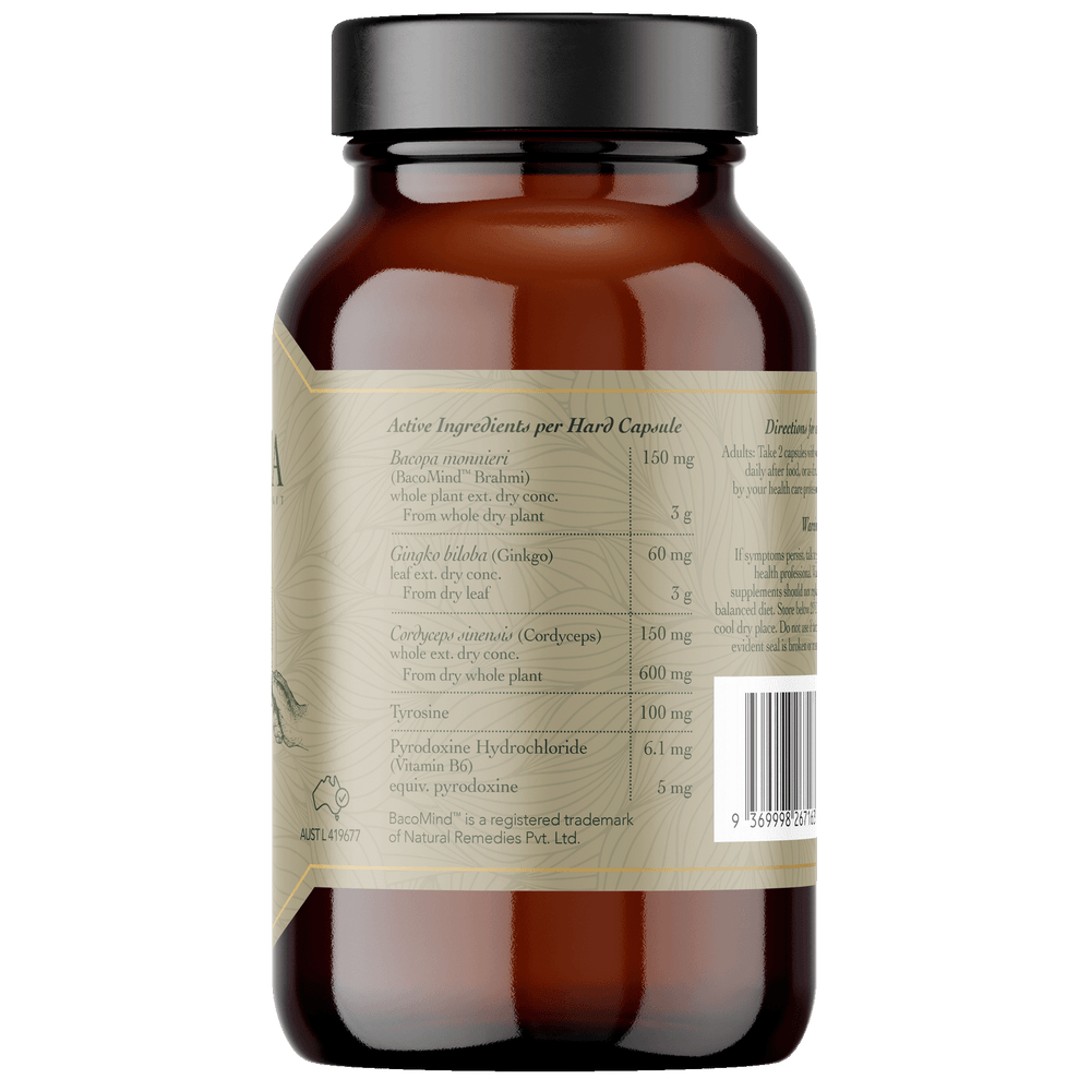 FOCUS BacoMind Ginko Cordyceps Tyrosine B6 by Ritua (60 caps)