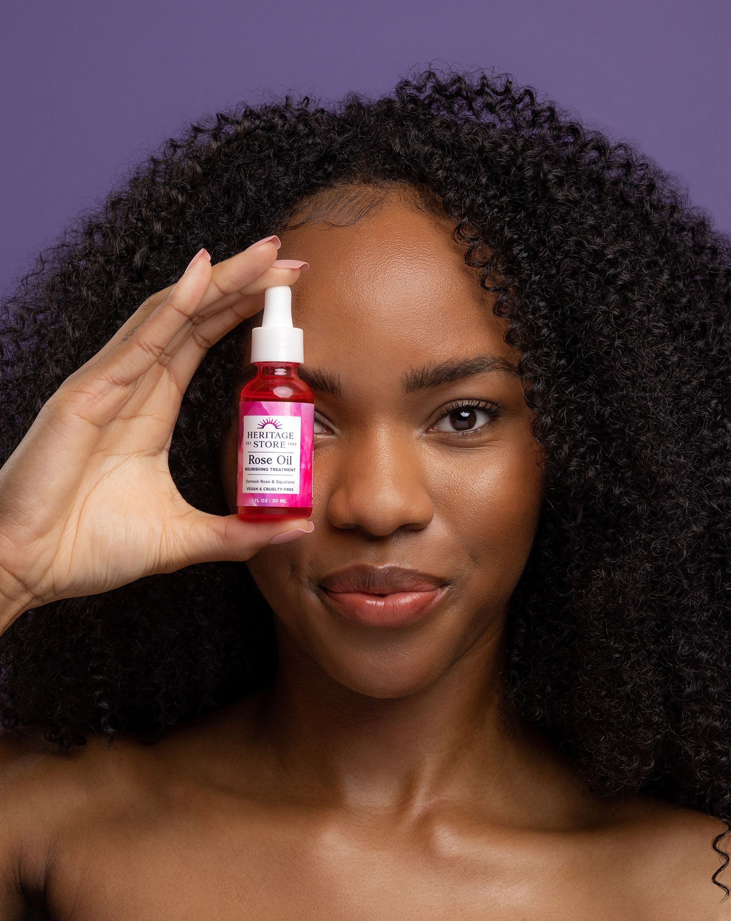 Heritage Store Rose Oil 30ml — official product-visible beauty lifestyle image