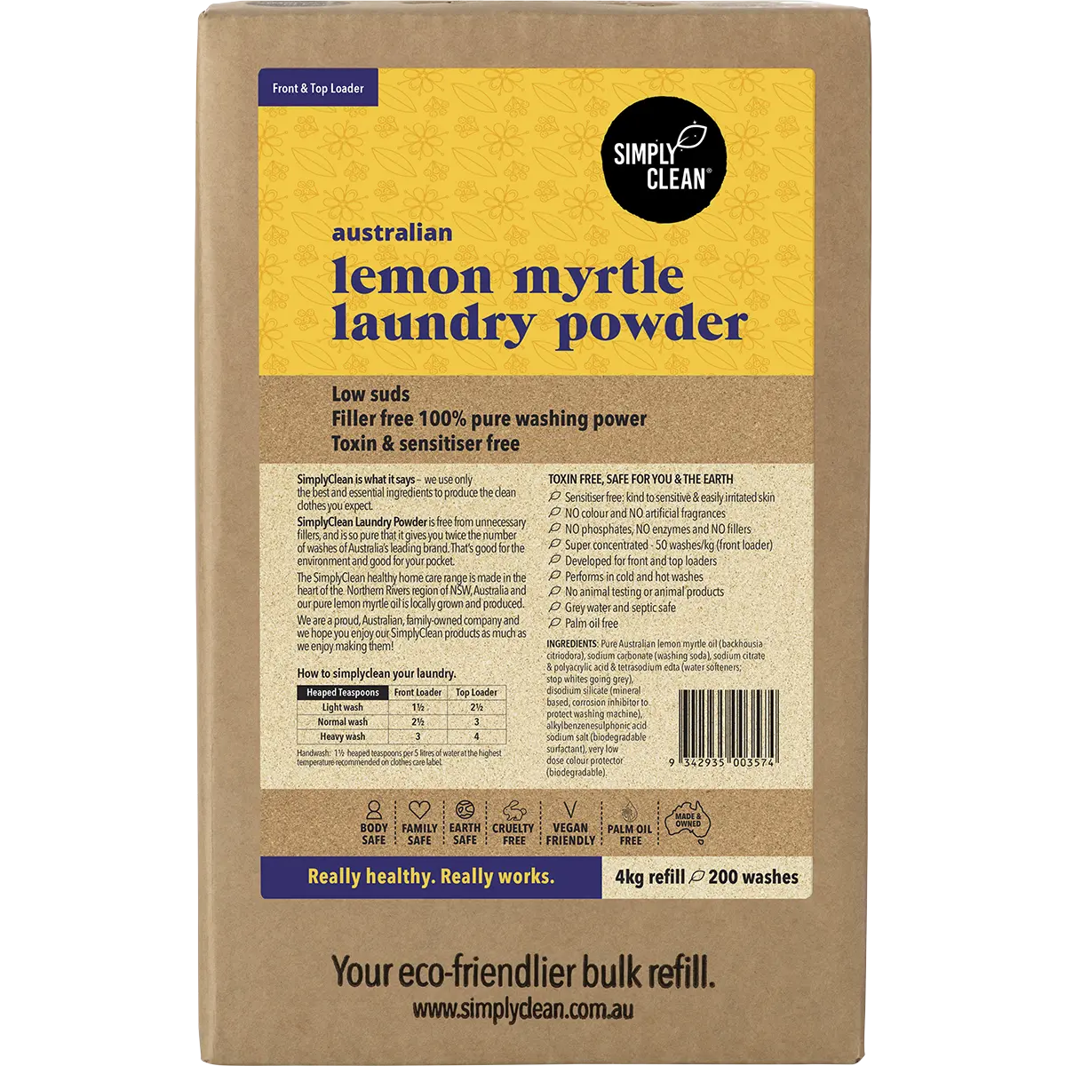 Simply Clean Laundry Powder Lemon Myrtle — official UHP product image 3