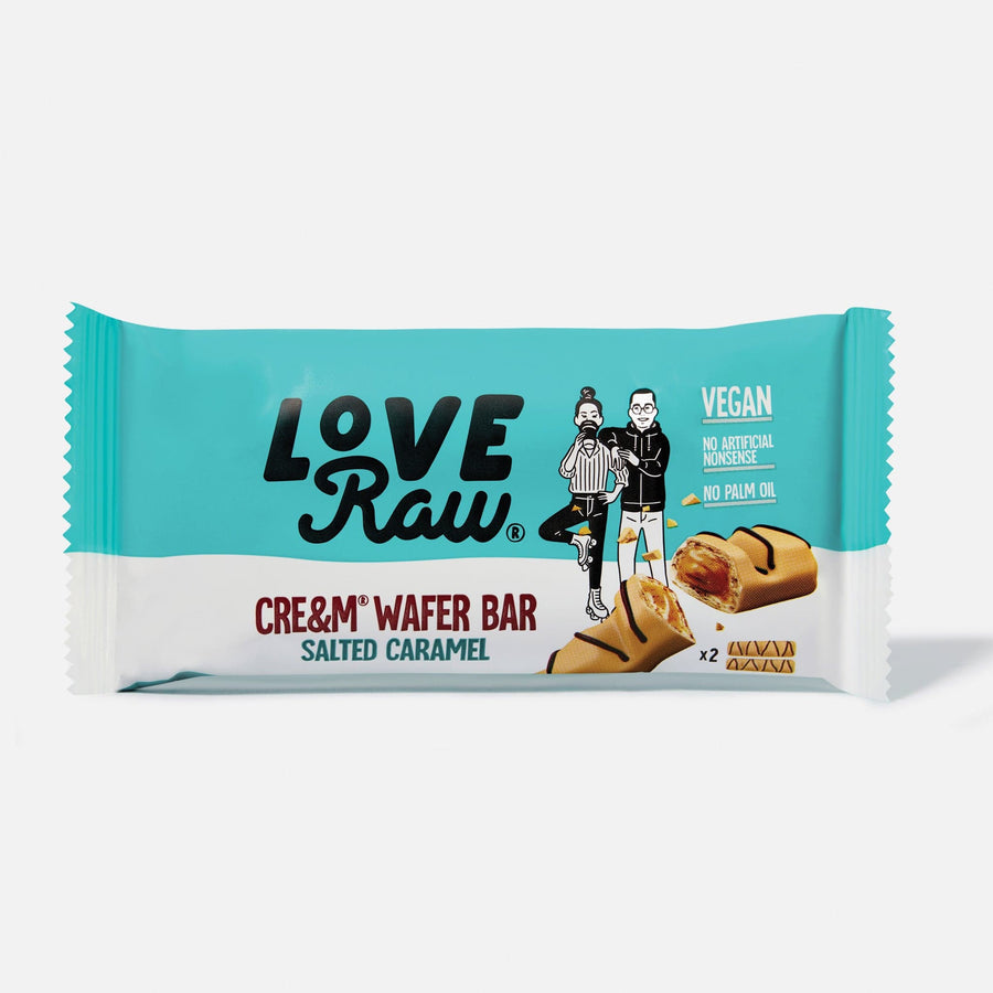 (CLEARANCE!) LOVERAW Cre&m Wafer Bar Salted Caramel 12 x 43g