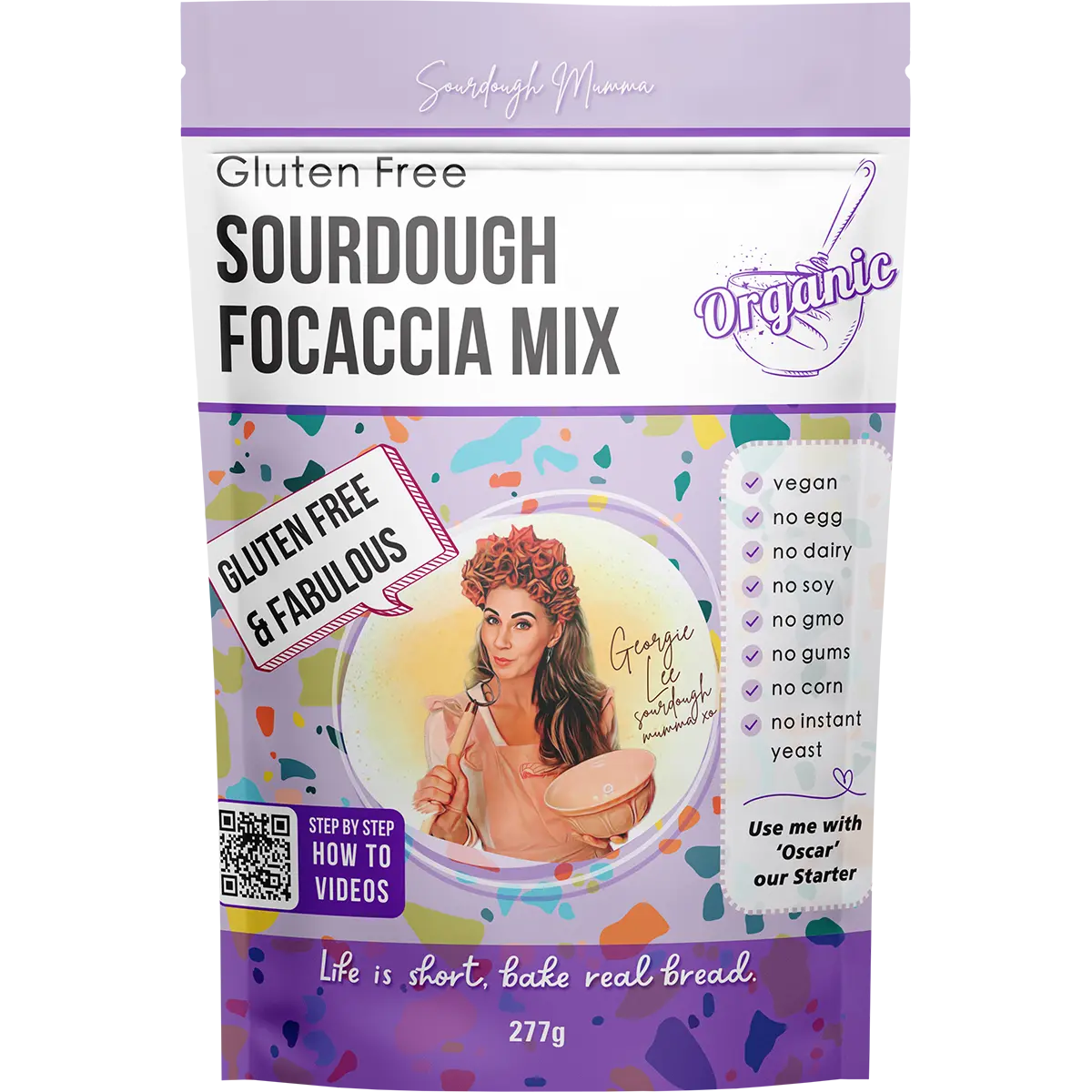 Sourdough Mumma Sourdough Focaccia Mix Gluten Free 277g — front pack image (UHP)