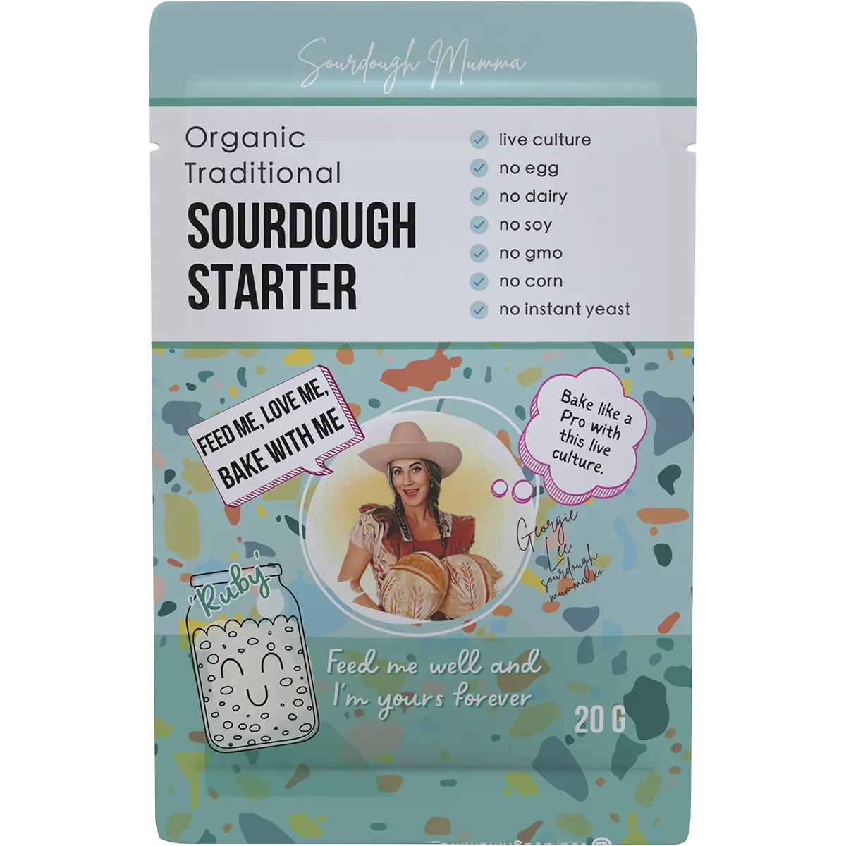 Sourdough Mumma Sourdough Starter Traditional 20g — front pack image (UHP)