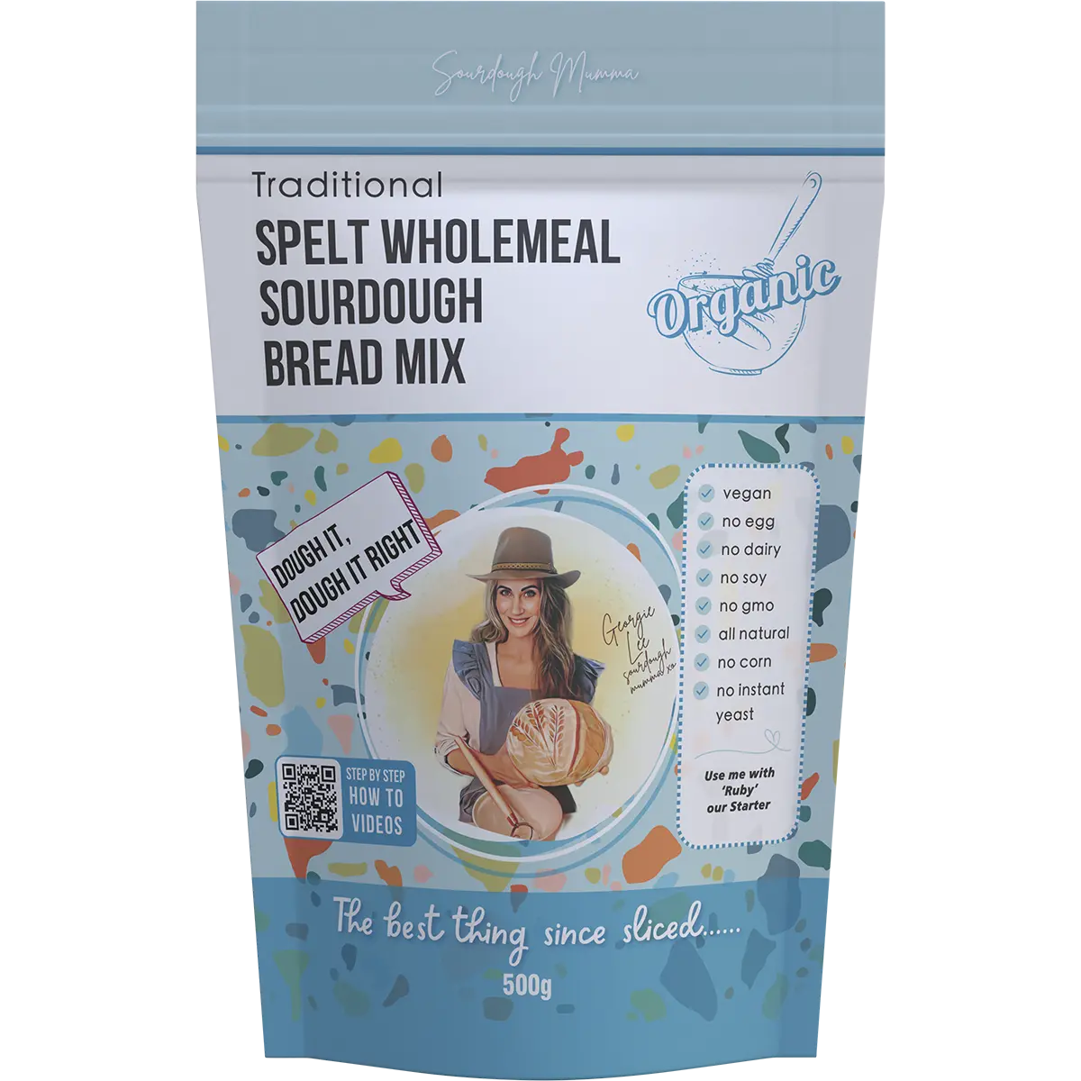 Sourdough Mumma Spelt Wholemeal Sourdough Bread Mix Traditional 500g