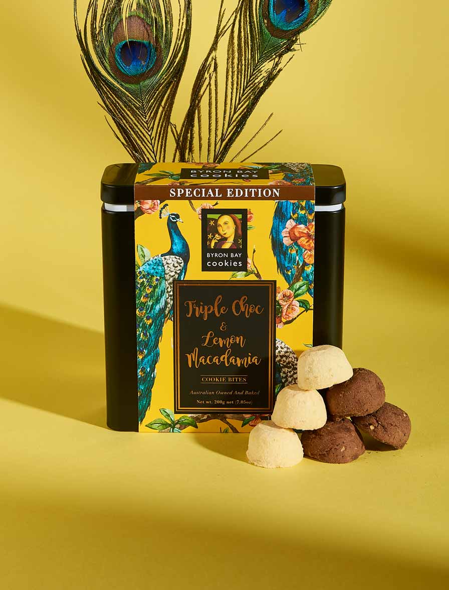 Byron Bay Cookie Company - The Peacock Gift Tin 200g