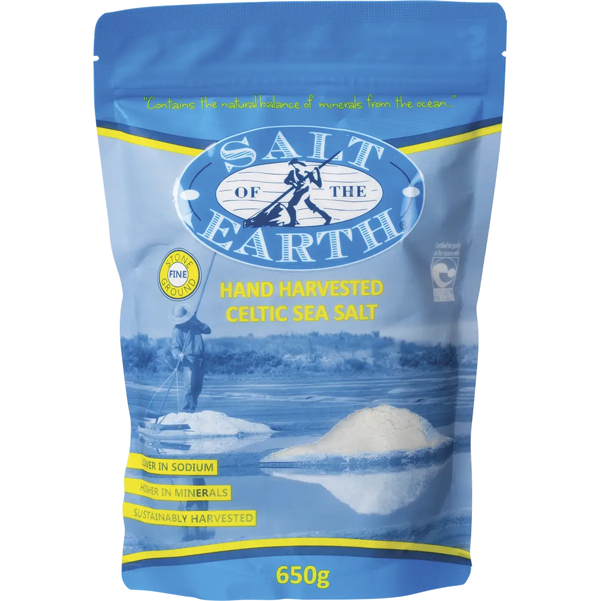 Salt Of The Earth Hand Harvested Celtic Sea Salt 650g — official UHP product image 2