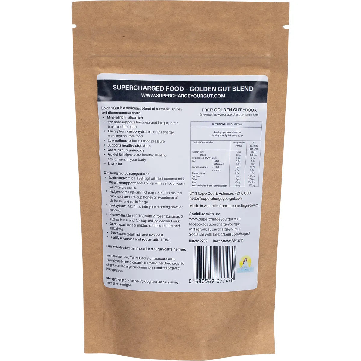 Supercharged Food Golden Gut Powder 100g