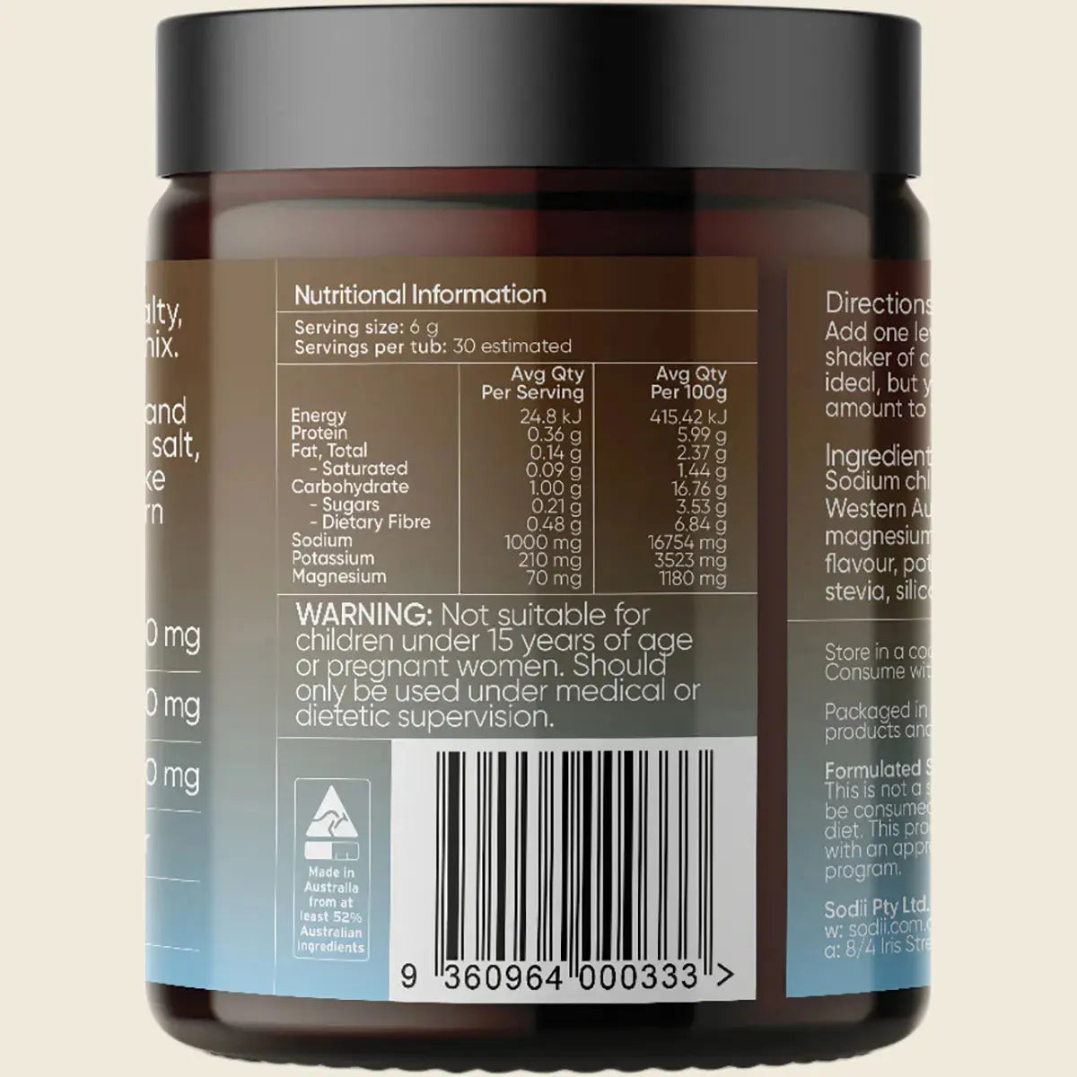 Sodii Everyday Hydration Salts Salty Chocolate Sodii