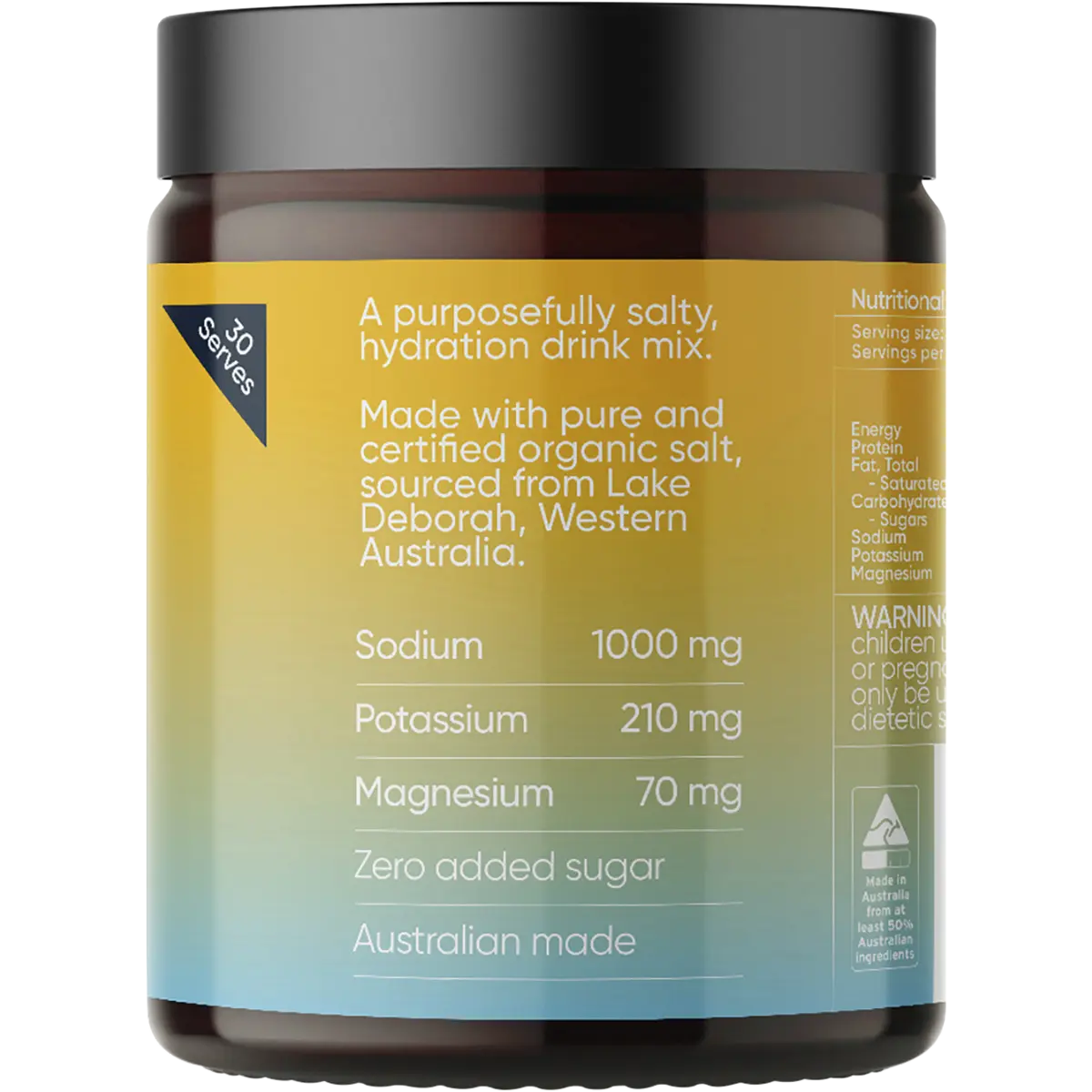 Sodii Everyday Hydration Salts Salty Pineapple 185g — right side of pack
